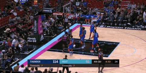 雷霆轻取热火,乔治刷新纪录 雷霆轻取热火,乔治刷新纪录